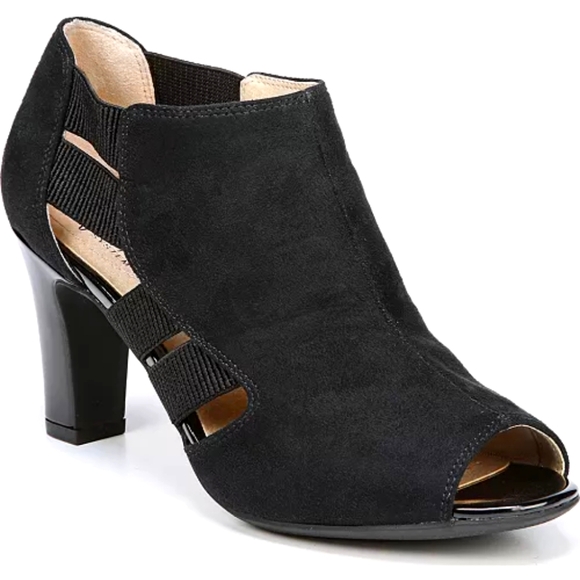 Black Heeled Sandals Shoes Cadenza Life Stride Sz.7.5 - Picture 4 of 12